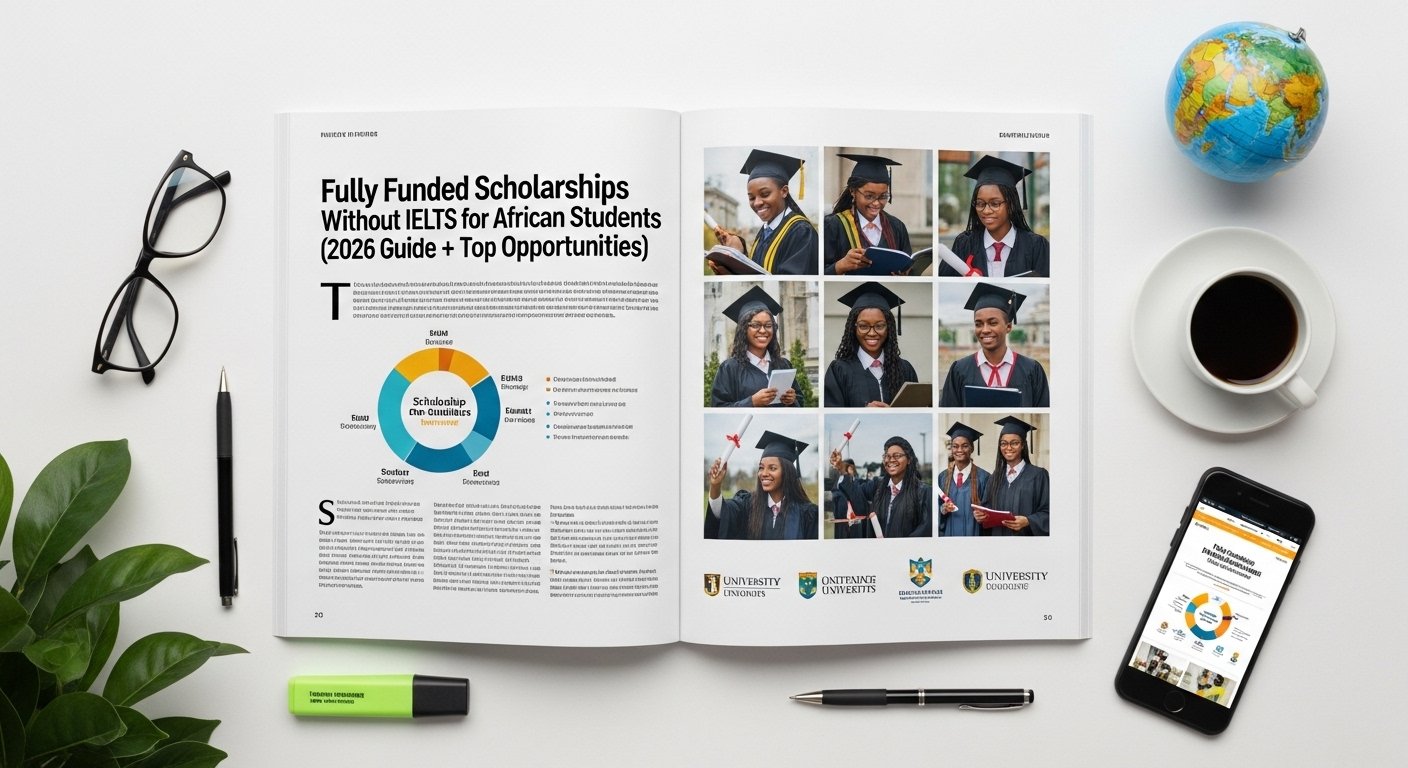 Fully Funded Scholarships Without IELTS for African Students (2026 Guide + Top Opportunities)
